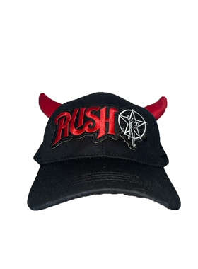 RED ICE原创黑红血液恶魔角朋克嘻哈亚文化小众街头鸭舌帽子