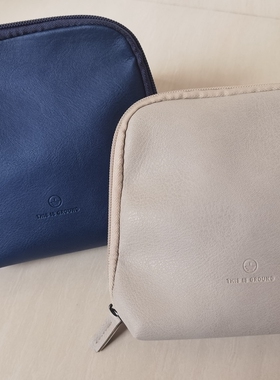 美国航空头等舱THIS IS GROUND 洗漱包收纳包 化妆包 蓝色 灰白色