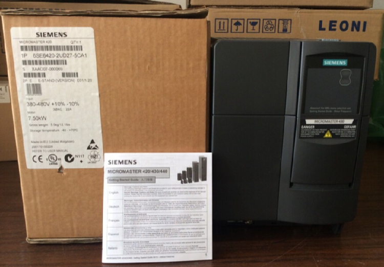 西门子MM430变频器6SE6430-2UD42-5GB0 250kw500-600V全新