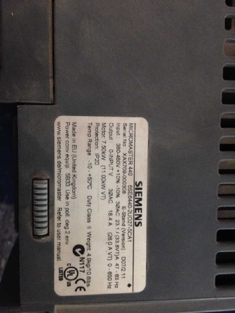 西门子MM430变频器6SE6430-2UD41-3FB0 132kw500-600V售后无忧