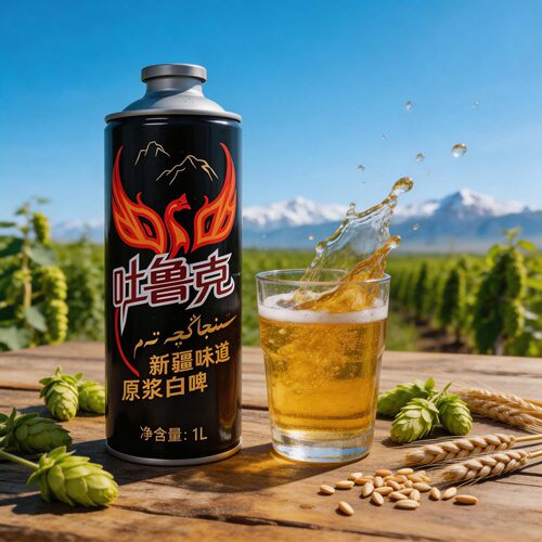新疆啤酒13°P吐鲁克精酿原浆白啤1升装惠州京东云仓直发