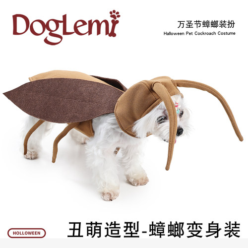 DogLemi宠物万圣节蟑螂变身装