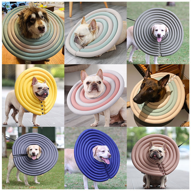DogLemi伊丽莎白圈狗狗大型犬加深术后防舔脖圈宠物舒适狗头套罩