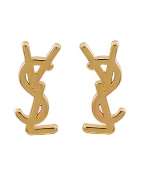 杨树林VSL字母耳环简约通勤轻奢高级感气质名媛精致小香风耳钉潮