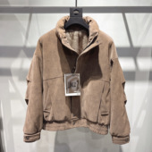 加厚保暖飞行员外套宽松休闲帅 立领PU皮冬季 实体 潮牌座山雕男士