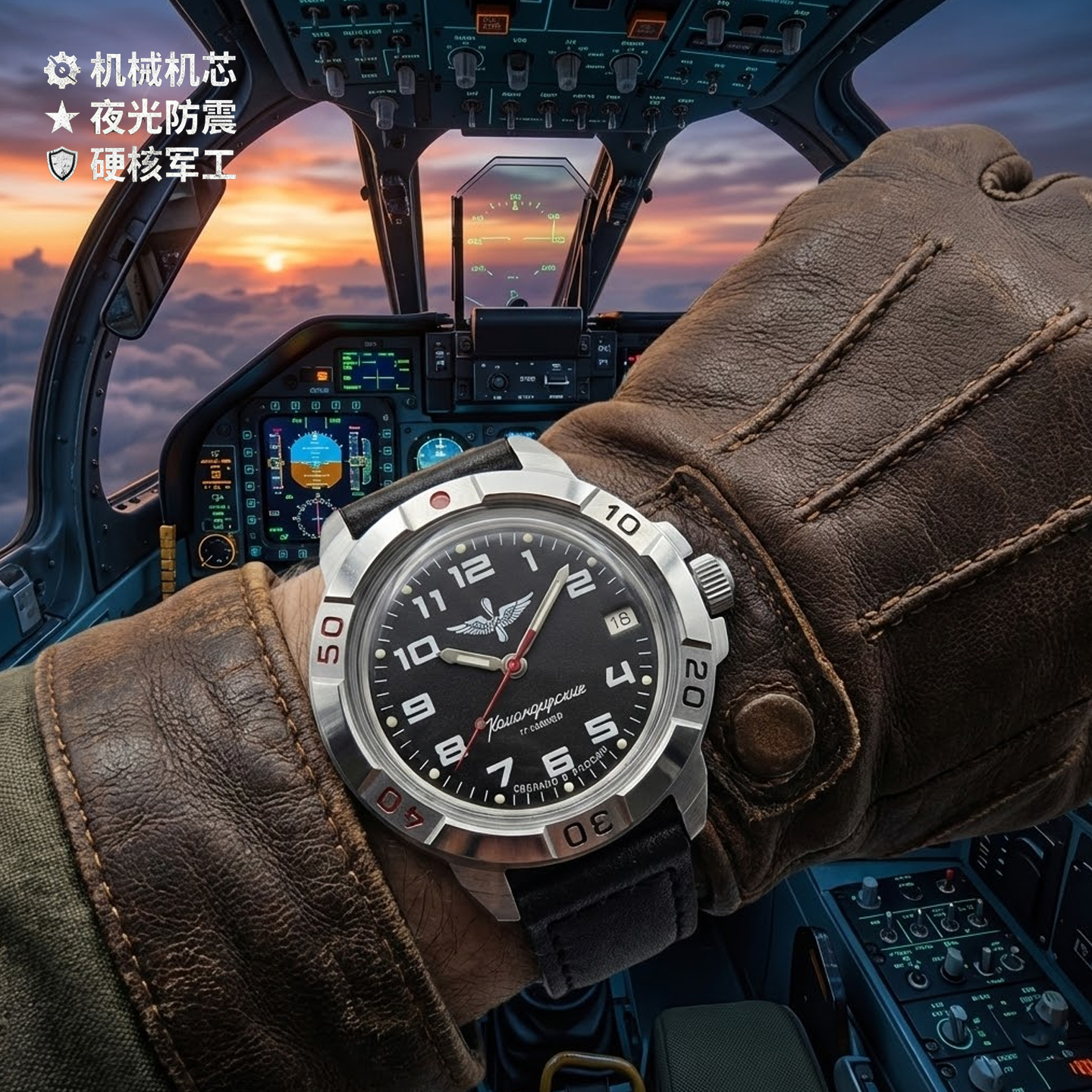 俄军特种部队战术机械腕表男士