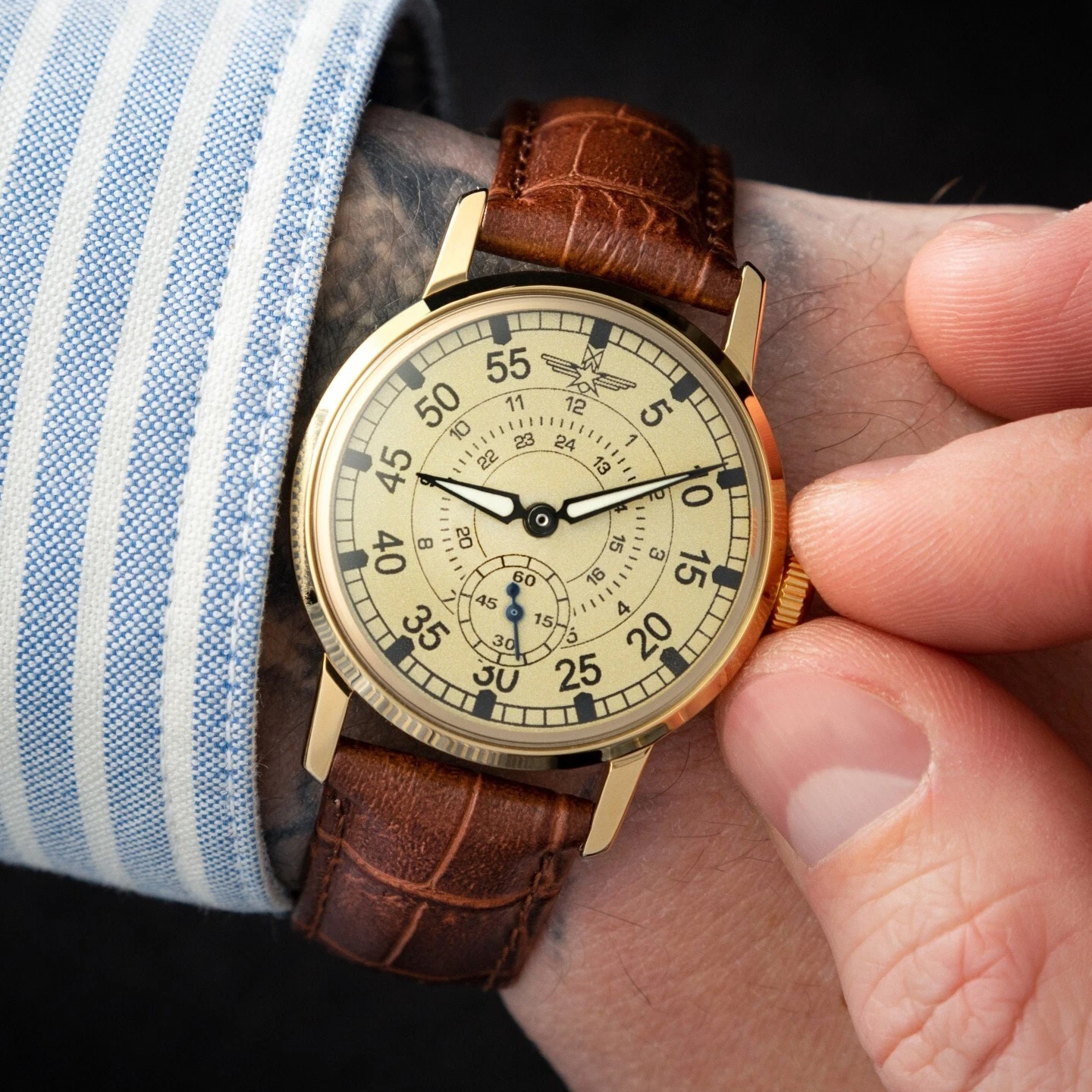 苏联库存复古机械男古董经典小盘