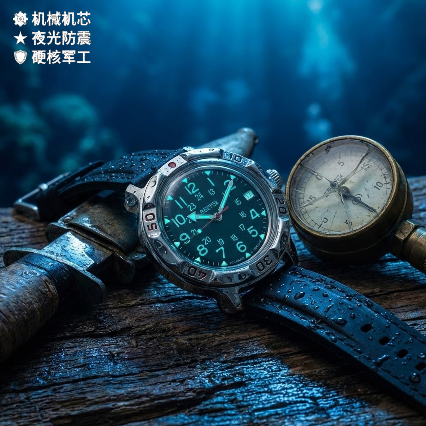 俄罗斯军工手表纯机械原装进口男