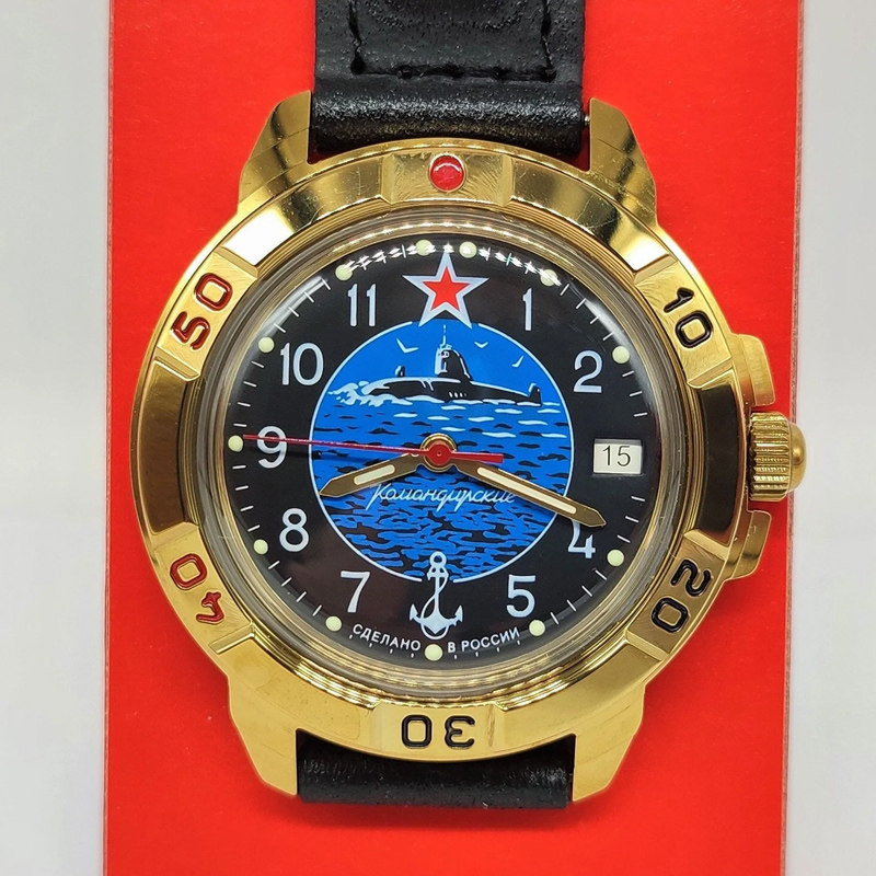 男军表俄罗斯vostok东方红星指挥官潜艇部队手动机械机芯全铜表壳