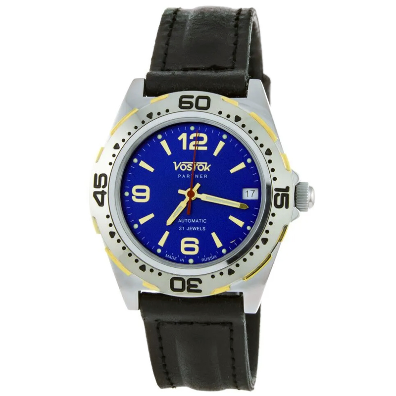 军表双表带耐用夜光休闲机械男