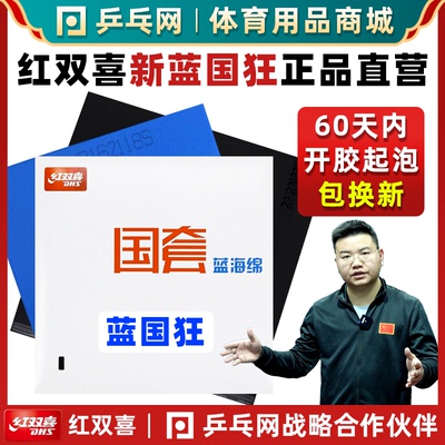 DHS/红双喜狂飙3蓝海绵国套套胶