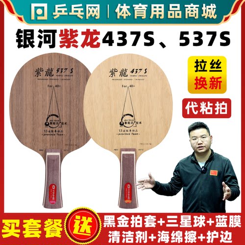 银河紫龙437S/537S专业乒乓球拍