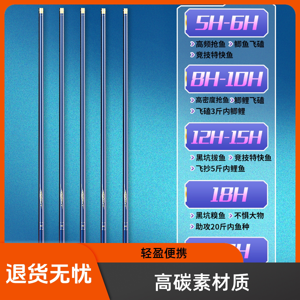 黑坑竿10H12H20H飞磕竿飞抄竿