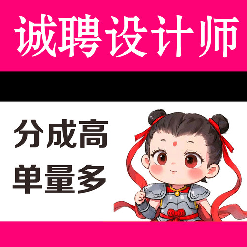 招聘PS设计师 诚意聘请AI软件兼职美工师傅 修图设计上班老师应聘