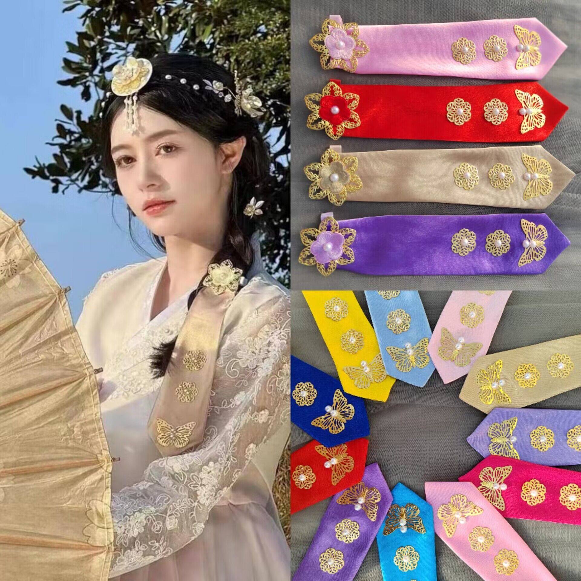 韩国发带朝鲜族发饰朝鲜族配饰女士韩服头饰舞台演出头饰拍照写真