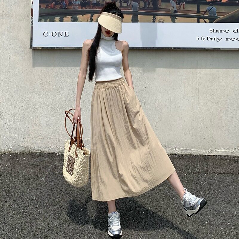 山本半身裙女褶皱2025夏季新半身裙