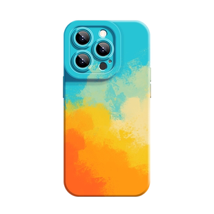 适用苹果17promax手机壳iPhone14新款烟芒12液态硅胶15pro简约13高级max防摔16plus软套14男女爆款11彩绘渐变