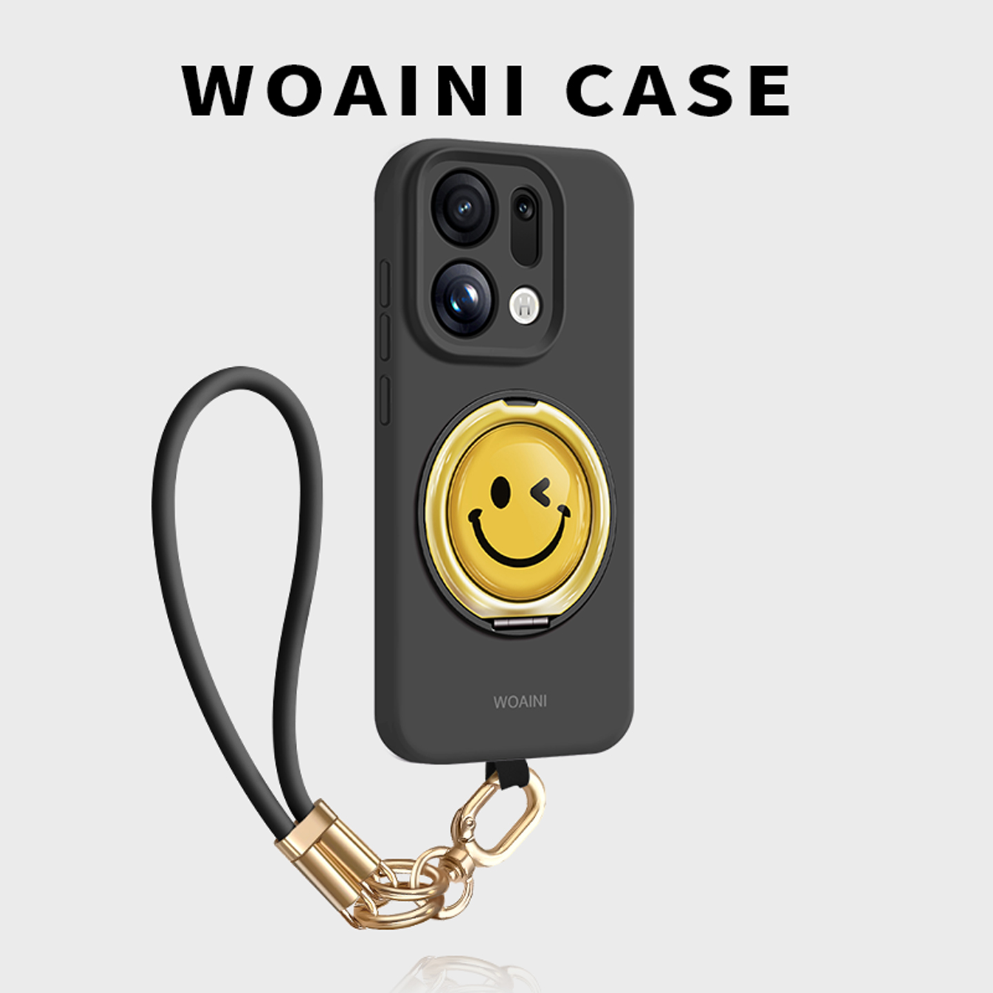 黄色笑脸适用oppofindx9手机壳