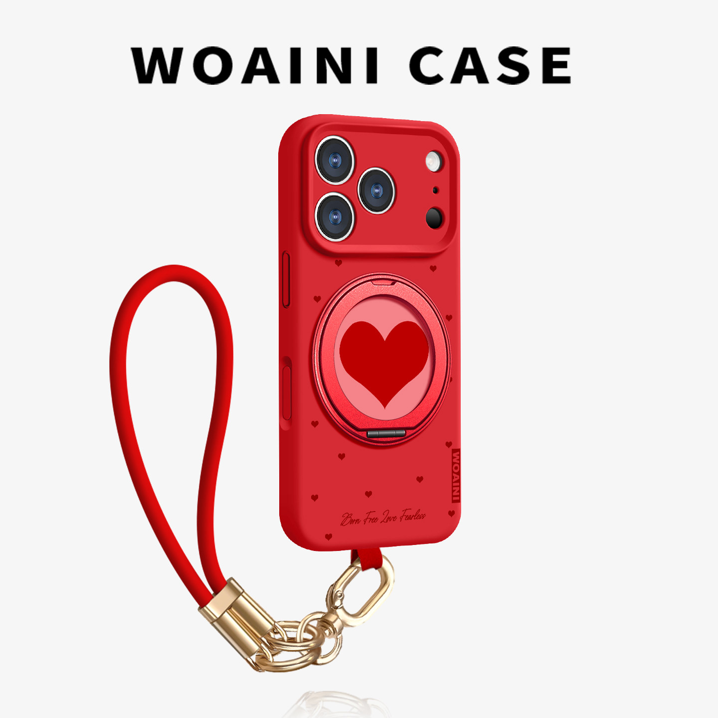 2026红色波点爱心适用苹果手机壳