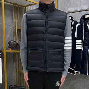 冬季潮牌TB四杠条纹防风保暖马甲羽绒服外套男女背心外套休闲百搭