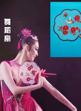 剧目忆红妆装团扇舞蹈道具舞蹈扇子双面刺绣团扇古典古风汉服拍照