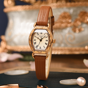 聚利时手表女士2025年新款 小表盘简约复古小众轻奢防水学生石英表
