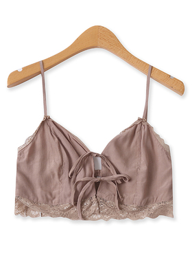 蕾丝花边抹胸夏季新款外贸女装性感修身前绑带短款吊带内衣13474