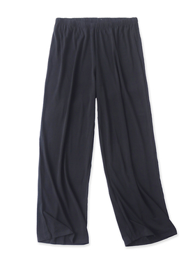 直筒裤春夏新款外贸女装休闲百搭松紧高腰宽松冰凉轻薄长裤17686