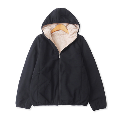 短款棉衣冬季新款外贸女装百搭休闲宽松连帽长袖拉链绒外套19137