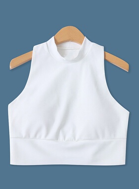 工字运动背心春新款外贸女装半高领防震带胸垫塑身瑜伽内衣17920