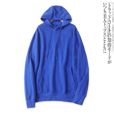 大码卫衣秋季新款外贸男女休闲百搭袋鼠兜长袖薄绒连帽外套17265