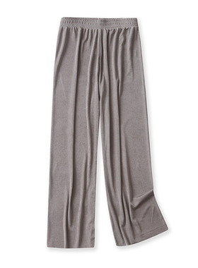 冰丝直筒裤夏新款外贸女时尚百搭松紧高腰弹力显瘦休闲长裤12732