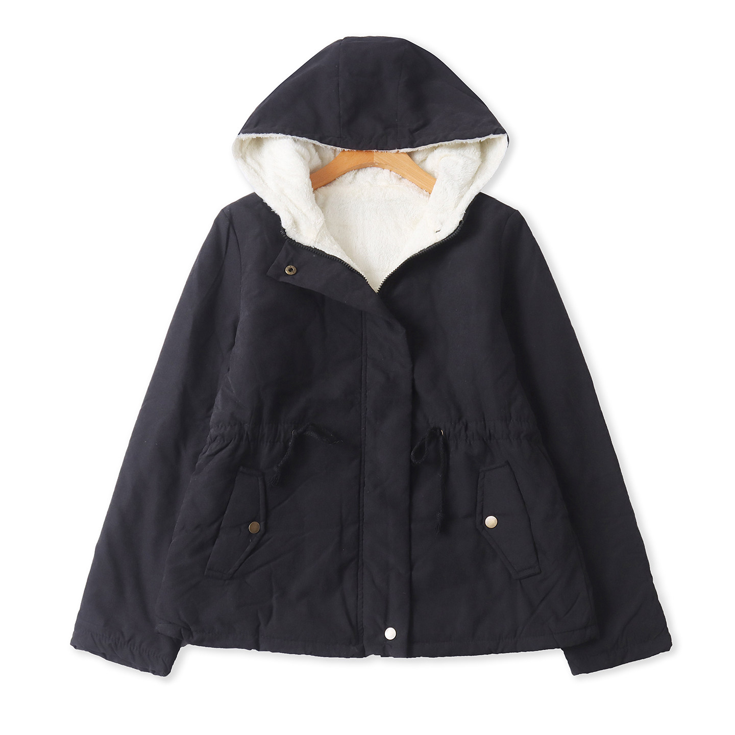 派克棉服冬季新款外贸女装休闲百搭收腰连帽长袖拉链绒外套19107,女装/女士精品,棉衣/棉服,淘宝优惠券,粉丝福利购,淘宝优惠卷