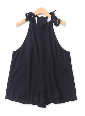 阔腿背带裤春夏新款外贸女装休闲百搭宽松绑带大码工字短裤17497