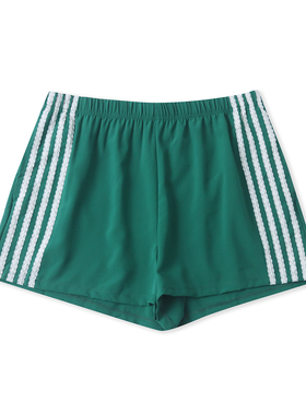 蕾丝拼接运动裤夏季新款外贸女装百搭休闲松紧高腰宽松短裤18343