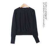 卫衣春季 新款 外贸女装 蝙蝠袖 宽松弹力显瘦圆领插肩长袖 上衣11243