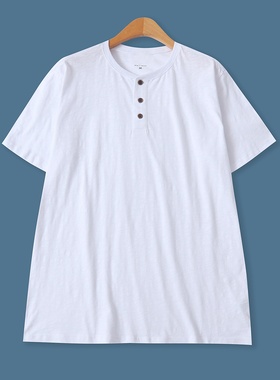 竹节棉T恤秋季新款外贸女装纯色百搭男女款宽松短袖套头上衣18957