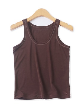 无袖背心夏季新款外贸女装纯色可内搭外穿圆领套头显瘦上衣18047