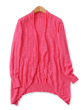 针织开衫春季新款外贸女装百搭显瘦糖果色减龄长袖毛衣外套12554