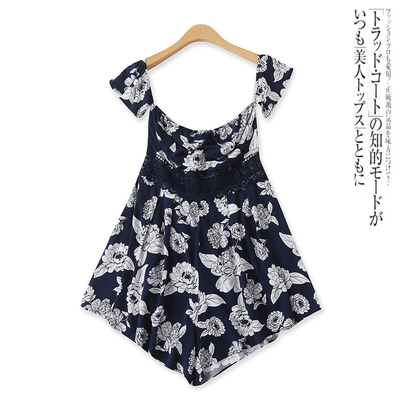 女帝波雅高腰线显瘦印花短裤