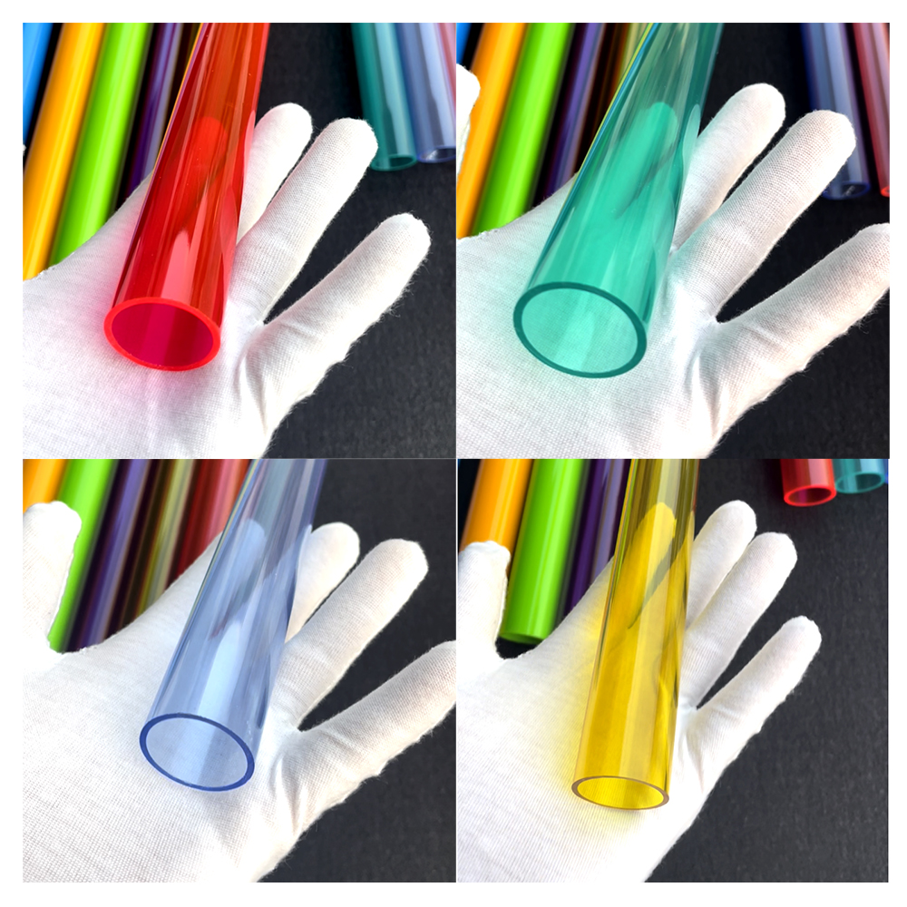 彩色外直径30mm/厚2mm红黄蓝绿紫粉PMMA亚克力PC聚碳酸酯圆管硬管
