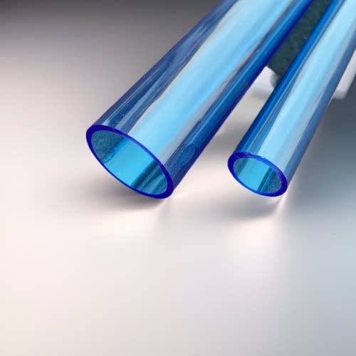 蓝色透明PC聚碳酸酯/亚克力/圆管硬管塑料空心管16/20/25/32/50