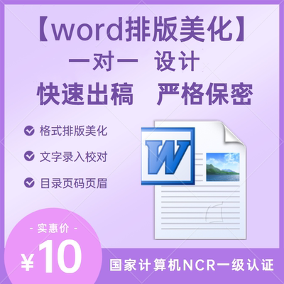 特惠低价word排版设计文档格式代做表格制作打字录入pdf转图片ppt