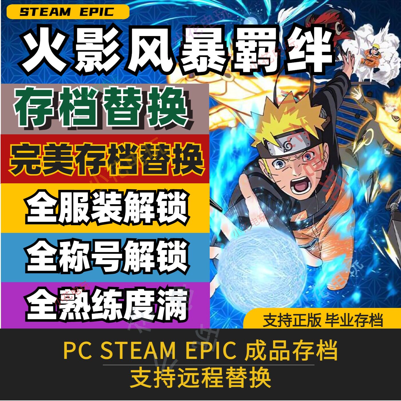 PC steam 火影忍者究极风暴羁绊 完美存档修改替换全人物服装饰品图片