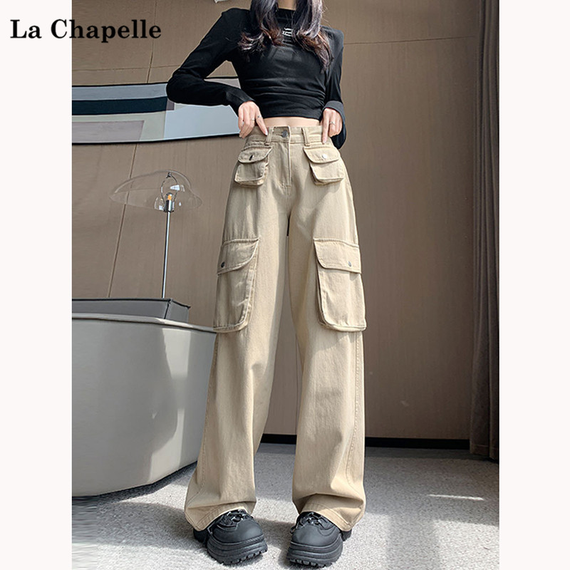 拉夏贝尔/La Chapelle高腰美式休闲直筒宽松阔腿工装牛仔裤女秋冬怎么看?