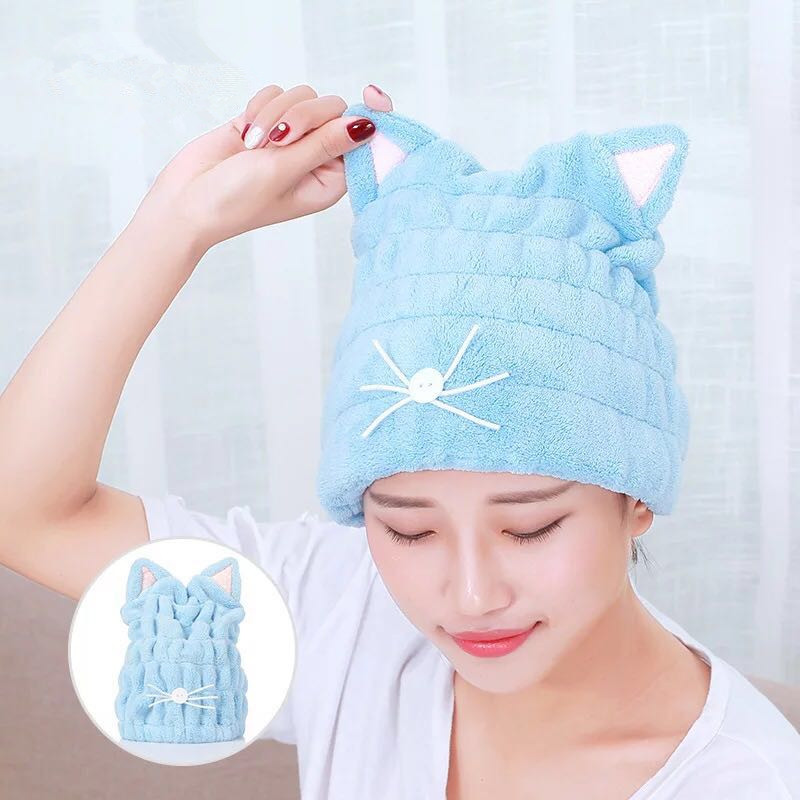 Hair Quick-drying towel water uptake Cartoon lovely Kitty Dry hair cap Washing hair Hair Hatin the Family/Personal Cleaning Tools , Personal care cleaning appliances , Dry hair hat  category - from Buy2taobao.com to provide professional Taobao agent buy service