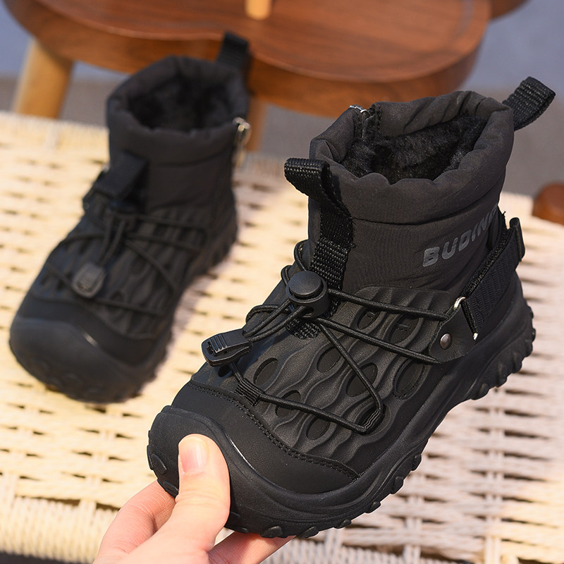 冬季儿童雪地靴加绒加厚防水棉靴