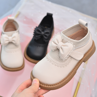 女童小皮鞋2025春秋新款加绒儿童鞋子真皮软底二棉鞋女宝宝公主鞋