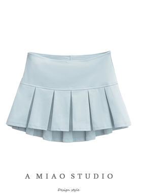 学院风高腰显瘦a字百褶裙女夏款防走光半身裙时尚百搭运动短裙子