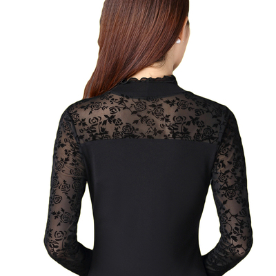 春秋装新款网纱上衣女